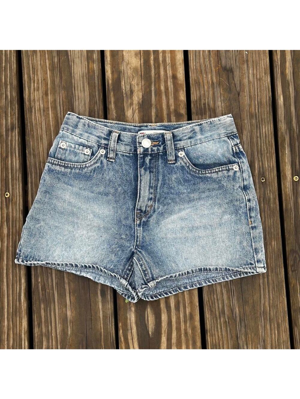 Levis High Rise Shorty Shorts